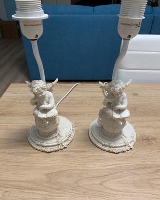 Coppia di abat jour angeli