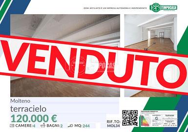 Splendido Terracielo nel Cuore di Molteno Centro!