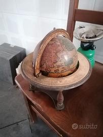 Mappamondo da bar legno antico vintage