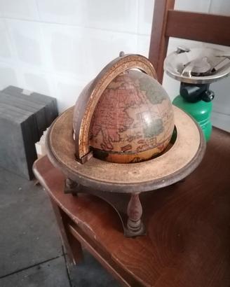Mappamondo da bar legno antico vintage