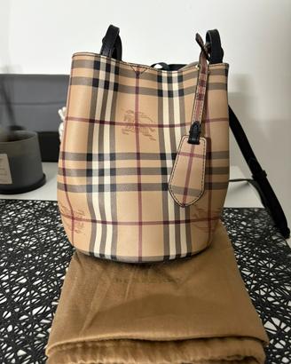Burberry Haymarket Check Borsa a Secchiello