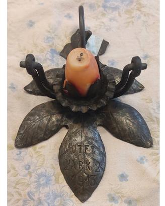 Portacandela da parete in ferro 1943 marcato MOTFZ