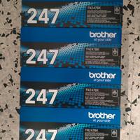 4 Toner Originale Brother TN247BK  Nero Black