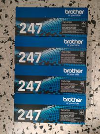 4 Toner Originale Brother TN247BK  Nero Black