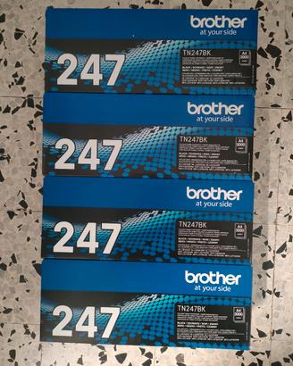 4 Toner Originale Brother TN247BK  Nero Black