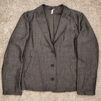 Giacca uomo E= in lino e cotone grigio taglia XL