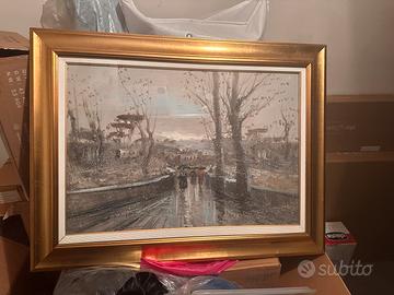 Quadro d’olio su tela anni ‘30 di Elio Silvestri