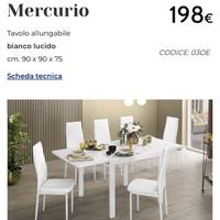 Tavolo Mercurio Mondo Convenienza