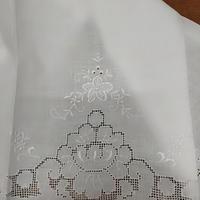 tendina per finestra o asciugamano ricamato, lino