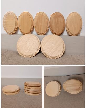 7 basi legno naturale grezzo fai da te arte