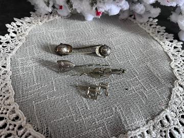 Set 5 spille varie in argento marchiate 800.