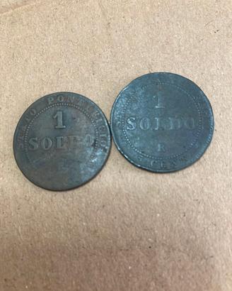 monete da 1 soldo anno 1867