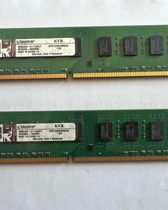 Kit RAM Kingston 4GB (2x2GB) DDR3 1333MHz KVR1333D