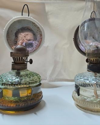 coppia di lampade ad olio