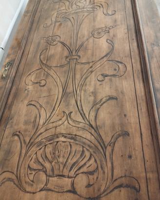 Set di gambe tavolo e ripiano legno massello