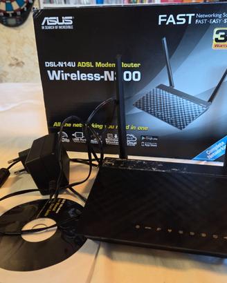 Modem Router ASUS DSL‑N14U – Wi‑Fi N300