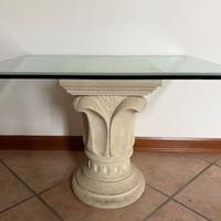 Tavolino vetro e pietra
