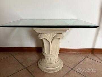 Tavolino vetro e pietra