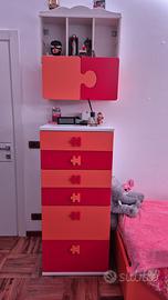 Cassettiera con pensile