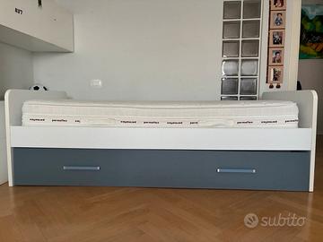 Letto singolo con letto estraibile