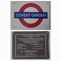 Targhetta  London Underground/Tube COVENT GARDEN