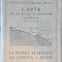 Cartina TCI  Riviera Ligure 1931