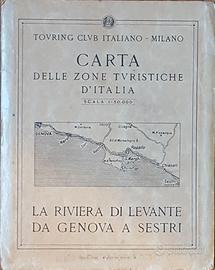 Cartina TCI  Riviera Ligure 1931