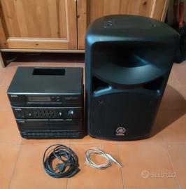 Cassa audio passiva dj yamaha e radio stereo aiwa