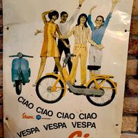 PIAGGIO CIAO VESPA insegna tabella targa ORIGINALE