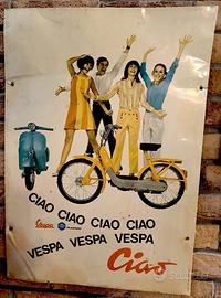 PIAGGIO CIAO VESPA insegna tabella targa ORIGINALE