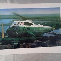 Stampa SH3- Sea King Elicottero Marine One USA