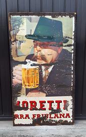 Insegna tabella smaltata birra Moretti anni '50