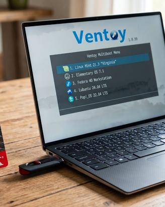 Chiavetta USB Multiboot Ventoy  – 5 Sistemi Linux