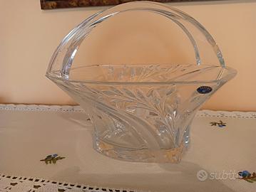 Cestino in CRISTALLO DI BOHEMIA