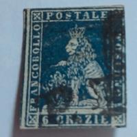 1857- Granducato di Toscana- 6 cr francobollo 