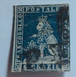 1857- Granducato di Toscana- 6 cr francobollo 