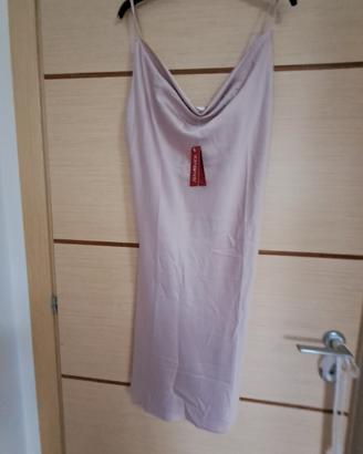 vestito con bretelle rosa lungo   nuovo 