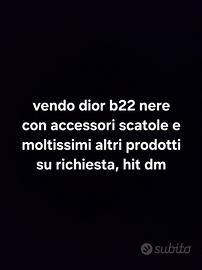 dior b22 scarpe nere