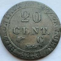 🔵Regno di Westfalia⚪ 20 centimes 1810 C 