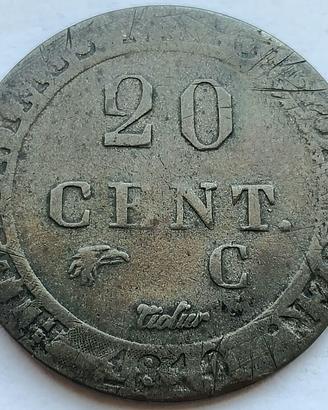 🔵Regno di Westfalia⚪ 20 centimes 1810 C 