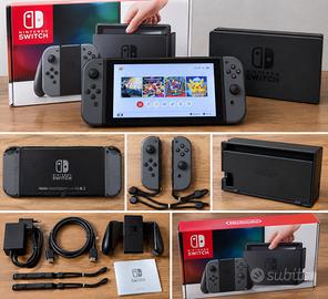 Nintendo switch nera e grigia