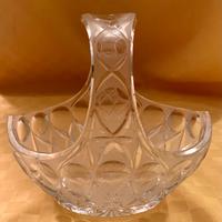 Cestino in vetro lavorato