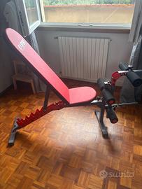 Panca inclinata con leg curl/leg extension KSPORT