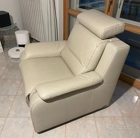 Poltrona reclinabile in pelle