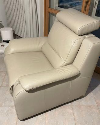 Poltrona reclinabile in pelle
