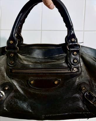 Borsa vintage iconica in pelle agnello