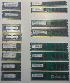 Banchi Ram ddr2 e ddr3 per desktop e portatile