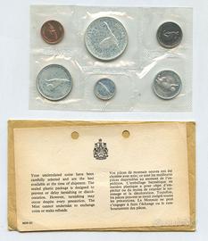 CANADA DIVISIONALE 1967 CON 4 MONETE ARGENTO 800