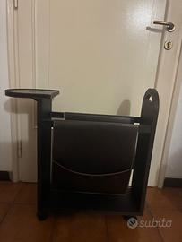 Portariviste in legno e pelle