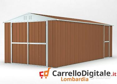 Box garage auto in Acciaio 327x611 19mq fin legno